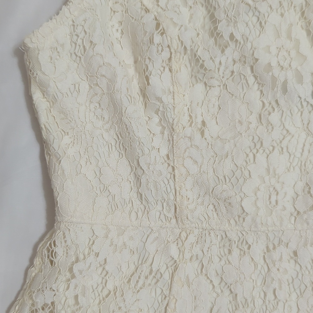 ABERCROMBIE & FITCH Lace Sweetheart Sleeveless Mini-Dress, Color Ivory Size XS - Picture 7 of 16